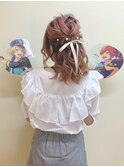 ライブ イベントに☆ // *＊ミディアム リボンハーフアップ＊*