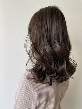 ランド 西宮店(LAND) モカブラウン×ミディアムレイヤー