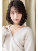 シースルー前髪内巻きワンカール前下がりボブZ上尾20代30代40代