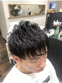 朝楽ツーブロック