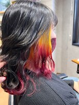 ビス ヘア アンド ビューティー 西新井店(Vis Hair＆Beauty)&nbsp;20代30代伸ばしかけインナーカラー外ハネ無造作