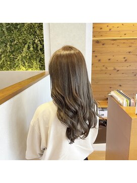ジールサロン つくば本店 【ブリーチなし】透明感アッシュカラー