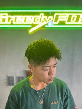 グリーディーフォックス 三軒茶屋(GreedyFOX) 波巻き/マッシュパーマ/ウルフ/ハイライト<理容室>三軒茶屋