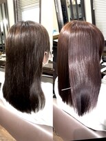 美容室もぜか堂 キレイフォルム髪質改善*枝毛カットうるつやセミロング耳掛け◎