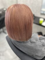 アンダーバー(UNDRvr)&nbsp;ピンクベージュ×切りっぱなしボブ　6.3