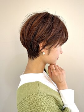 ラボー ノースプラザ店(LA'BO) 【LA'BO三浦】オレンジ×耳掛けショート