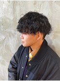 波巻きパーマ