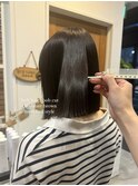 切りっぱなしボブ×髪質改善酸熱トリートメント【千葉】