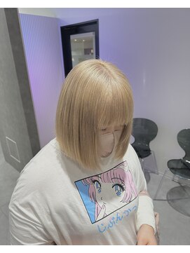 プライズ 成増店(prize) ブロンドベージュボブハイトーン成増