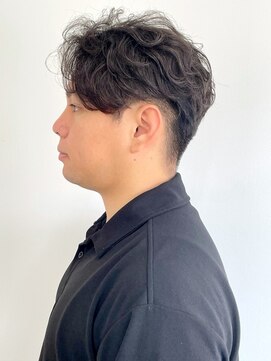 ラギッド 大野城店(RUGGED) 七三分け　刈り上げショート　ナチュラルパーマ　アップバング