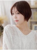 艶カラー前下がりショートヘルシースタイルa戸頭20代30代40代