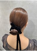 【ふわシニヨン】結婚式/二次会/同窓会/銀座/有楽町/ヘアセット