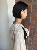 20代30代大人可愛い切りっぱなしボブ×暗髪