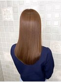 オレンジベージュストレート