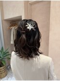 【中里恵梨】編み込みヘア/ヘアセット/お呼ばれヘア/結婚式ヘア