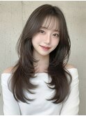 韓国風レイヤーカットでつくる柔らか垢抜けロング