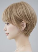 ブリーチハイライト髪質改善ダブルカラーショートヘア