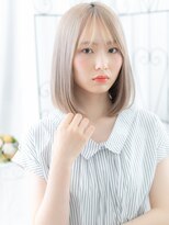 プリモカ 綾瀬(primoC) 綾瀬/髪質改善/透明感ミルクベージュ×顔周りカットe