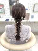 編み下ろし／結婚式お呼ばれヘア/参列ヘア/二次会ヘア