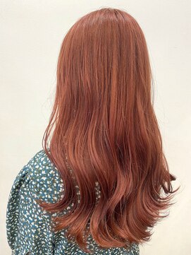 チョコンテ(choconte.) ブリーチカラー×コーラルオレンジカラー〔内形歩美〕