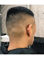 アルファベットシーガム(C gam)&nbsp;サイドパート濡れパン西川口巻き　4ミリ改　大震災刈り