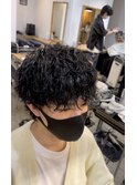 波巻きスパイラルパーマ×マッシュウルフ
