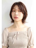 ★似合わせカットペールベージュ小顔カット外ハネボブ