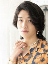 モッズヘア メン 南越谷南口店(mod's hair men) CカールでルーズなかきあげバングメンズロングウルフC南越谷