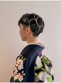 刈り上げショートの振袖ヘアアレンジ