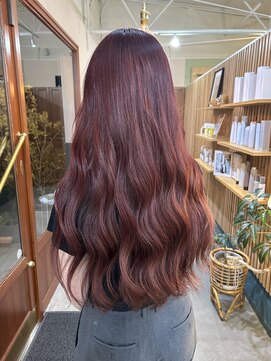 キュオンシア(CUEON. ciea) ロング×カシスレッド