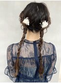 ヘアアレンジ＊ルーズツイン