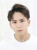 爽やか短髪刈り上げアップバングスパイキーショートバング