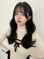 ユーフォリア 青山(Euphoria)&nbsp;【艶感★シースルーバング】韓国 髪型 大人可愛いウェーブ巻き髪