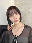 メルティカラー似合わせカットウェーブミディアム縮毛矯正ボブ