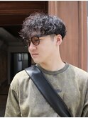 シャドウパーマ ビジネスパーマ メンズパーマ メンズカット 眉毛