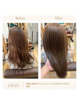 グランバイ アトリエドングリ(Grand × AtlierDonguri)&nbsp;お客様髪質改善データ1862（アッシュベージュ）