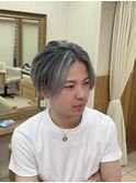 ホワイトシルバーアッシュグレーパールシルバーバレイヤージュ
