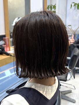 エリマ 調布(elima) 調布レディースカット外はねボブイルミナカラーショコラブラウン