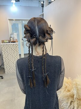 リボン尽くしの超カワヘアセット
