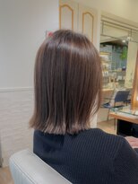 ネオリーブ チロル 横浜西口店(Neolive CiroL.)&nbsp;切りっぱなし　肩上ボブ　ハイライト　まろみブラウン