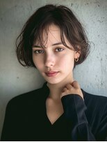 アンドレイ 表参道(andrey)&nbsp;着物ヘア/ダークアッシュ/ミディアムレイヤーカット/表参道