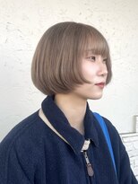 リレーション(Relation) 丸みボブ×ミルクティーベージュカラー