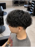 波巻きパーマ