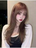 韓国風レイヤー × ピンクベージュ