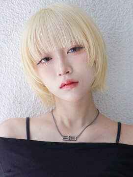 カライング(ing) 大人可愛い20代30代40代前下がりひし形小顔ボブ