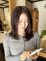 フランジェッタヘアー(Frangetta hair)&nbsp;小顔レイヤーミディ♪担当野坂