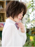 ★アシンメトリーでルーズな黒髪前下がりワンサイドショート★5