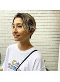 ショートヘア　ハイライト