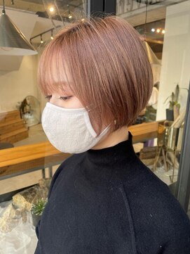 ディスカバード(Discovered) ココアブラウン大人可愛い20代30代前下がり小顔丸みショート