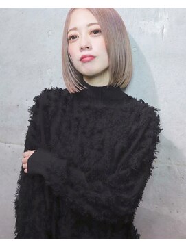 ガルボ ヘアー(garbo hair) #ボブ#オススメ#ベージュ#韓国風#プルエクステ#ブリーチ#高知